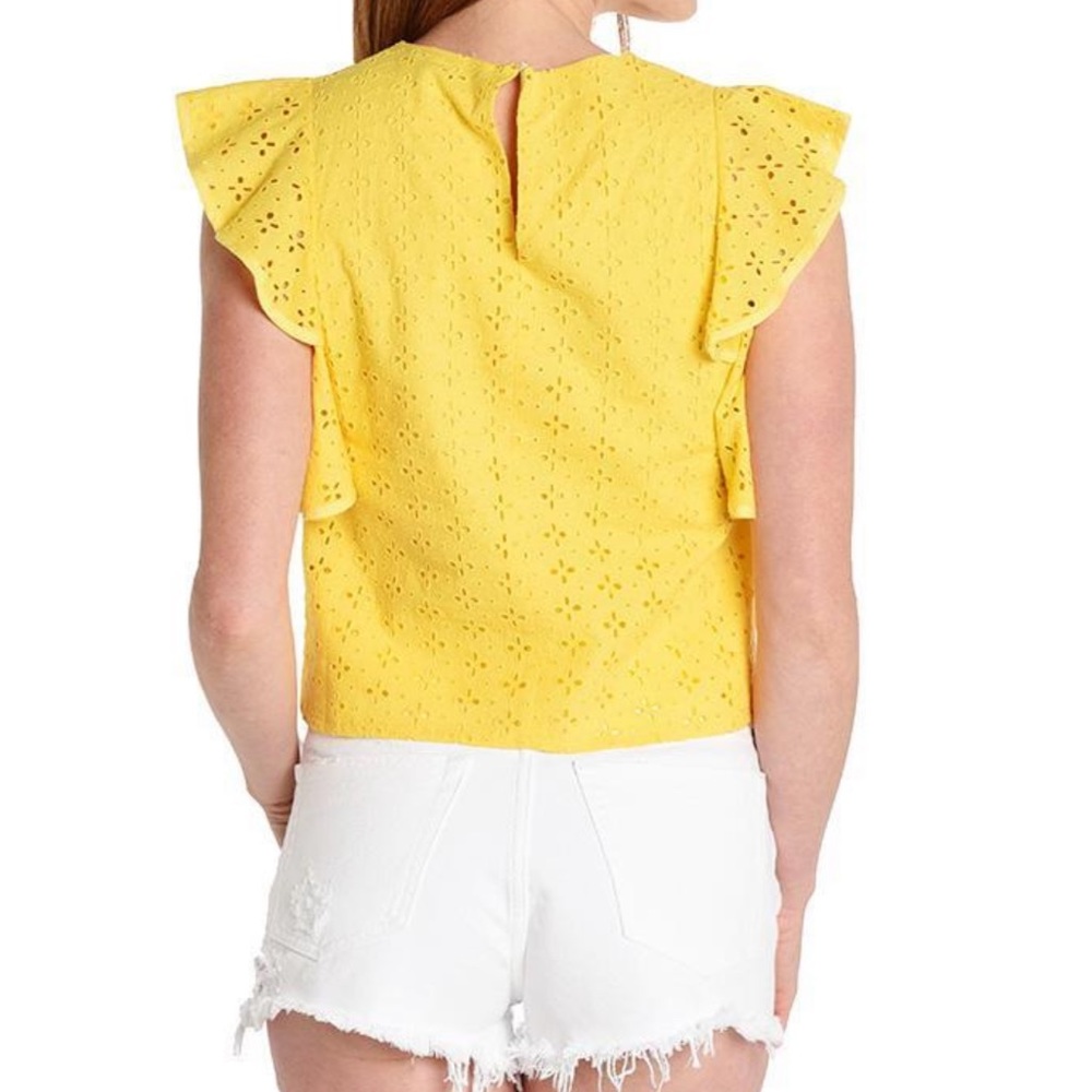 Endless Rose Ruffle Shoulder Eyelet Top - Picture 3 of 11